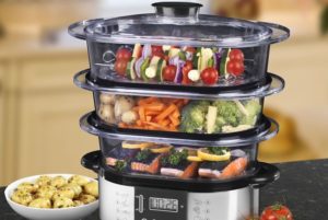 loading food into the steamer