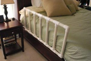 DIY bed railing to prevent falls