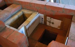 The protective layer inside the firebox is the lining.