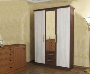 A mandatory attribute of a wardrobe is a mirror.