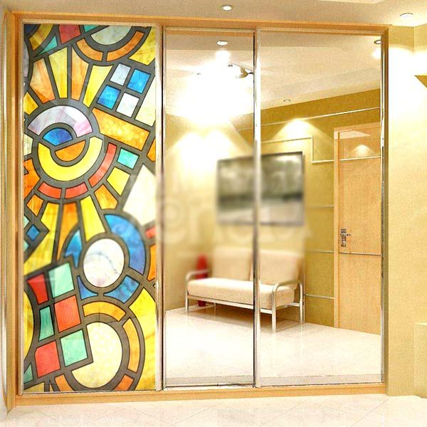 Mosaic decor for the closet.