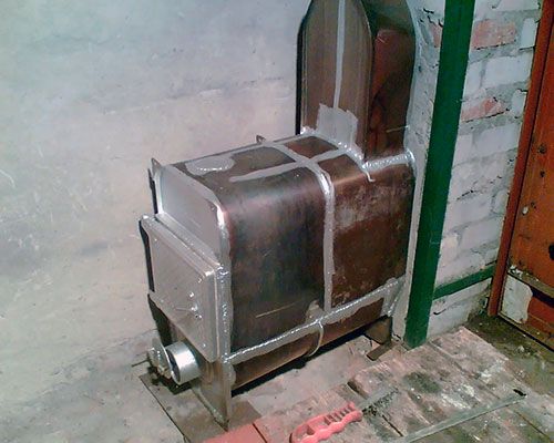 Horizontal stoves for garage heating