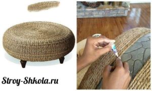 Instructions for creating an ottoman from a tire