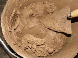 How to dilute fireclay clay for the stove.