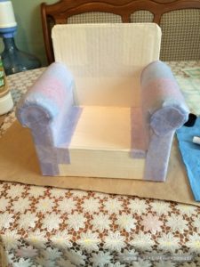 Chair for dolls - assembly stage