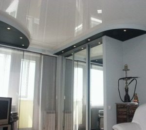 How to combine a built-in wardrobe and a suspended ceiling 