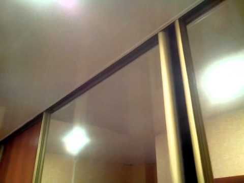 Sliding wardrobe and suspended ceiling