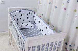 Bumpers for a baby crib