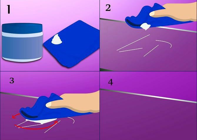 How to remove scratches from a mirror.