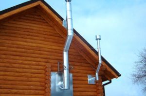 How to lead a pipe from a furnace through a wall