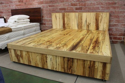 DIY plywood bed.