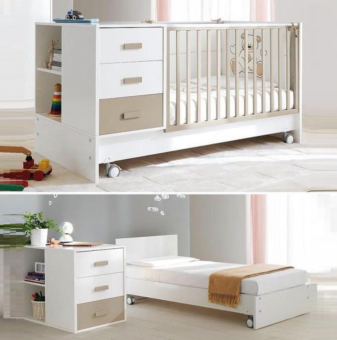 Transformable crib.