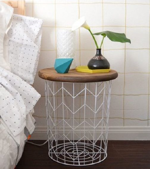 DIY material for a bedside table