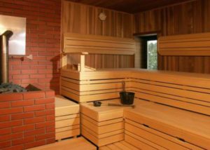 Space for shelves in the bathhouse.