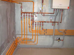 Tying a double-circuit heating boiler with polypropylene