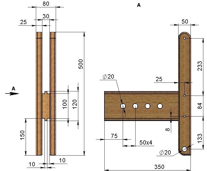 Desk lifting mechanism.