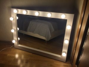 Preparing tools for creating a makeup artist mirror