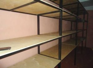 DIY garage shelves