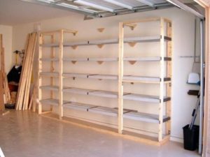 DIY garage shelves