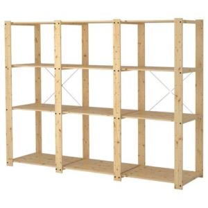 Wooden shelving