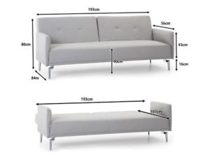 Eurobook sofa dimensions