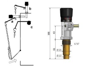 Draft regulator for solid fuel boilers - diagram