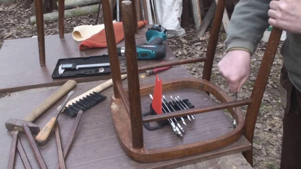 Wooden chair repair.