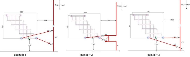 Connection diagram for a complex-shaped heated towel rail