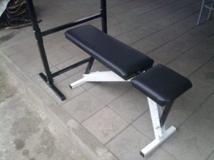 DIY bench press bench.