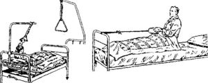 Drawing up a drawing for a bed for bedridden patients