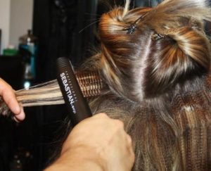 Creating root volume with a curling iron.