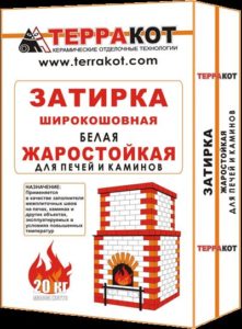 Special grout for filling cracks on the stove.