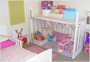Shelving from a crib