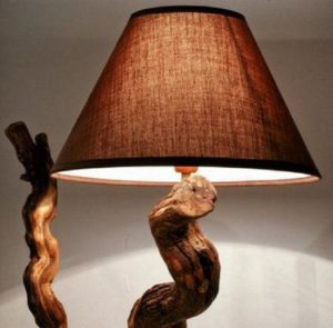 Wood floor lamp 