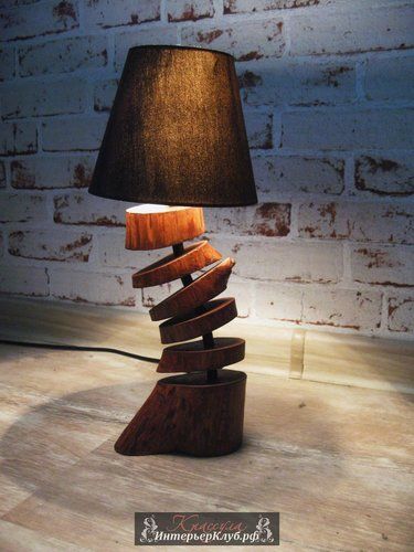 Wood floor lamp 