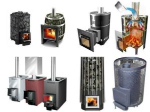 Types of sauna stoves.