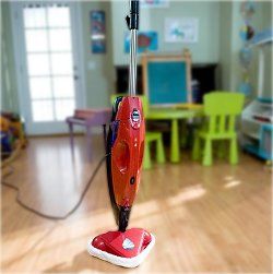 Wet cleaning using a steam mop