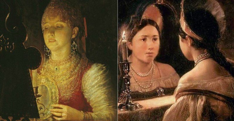 A mirror in Rus' was used for fortune telling