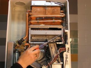 Cleaning the boiler from soot