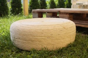 tire ottoman decor