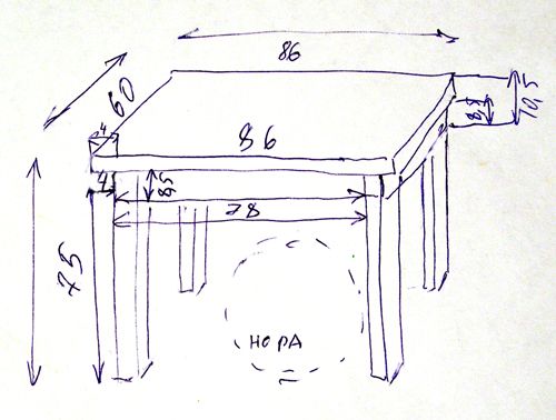 DIY children's table drawing