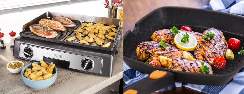 frying pan and grill