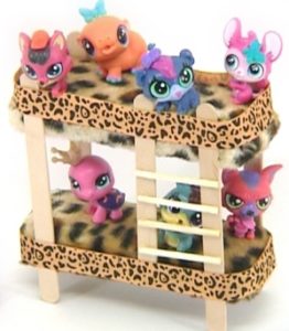 Bunk bed made from matchboxes