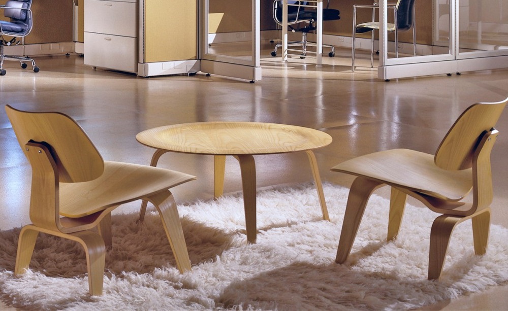 Creative chair made of plywood.