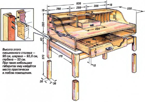 desk diagram