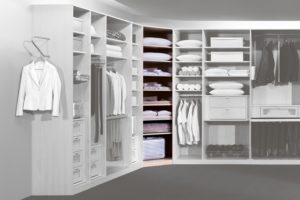 Types of shelves in the dressing room