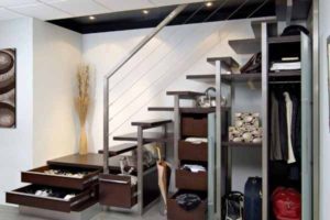 DIY wardrobe under the stairs