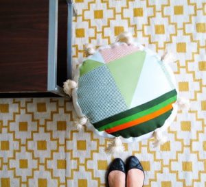 pouffe frame made of chipboard sheets