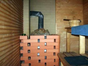 brick for the stove in the bathhouse