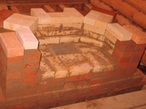 laying a stove in the house